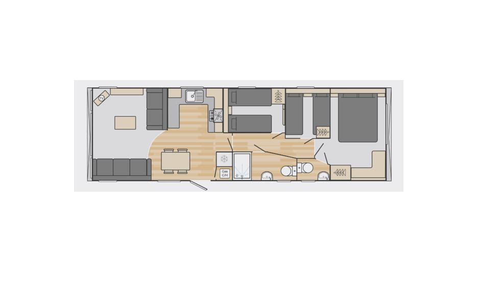 caravan's floorplan