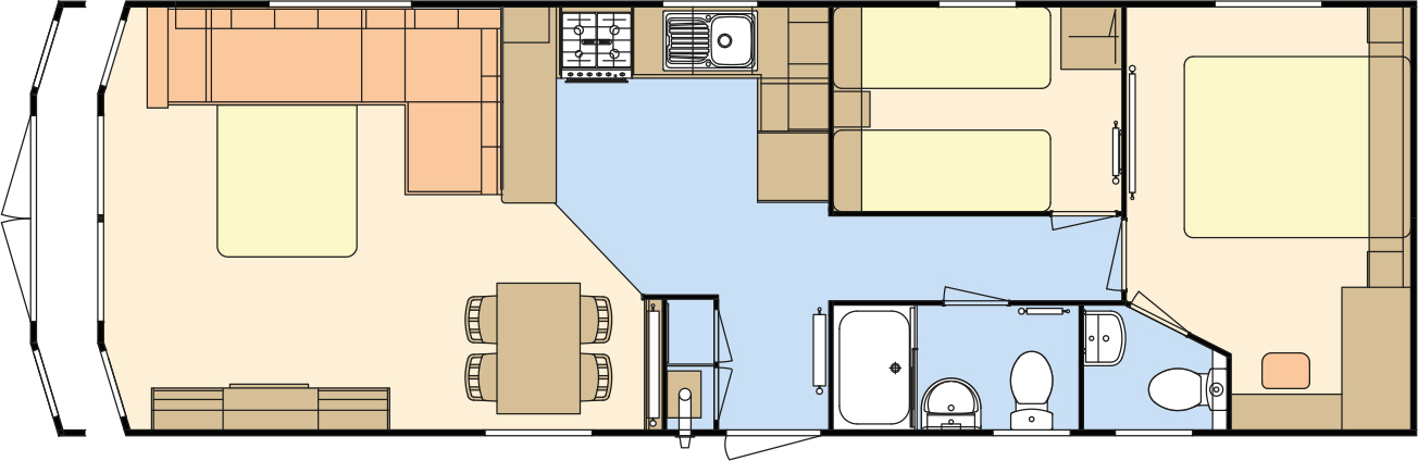 caravan's floorplan