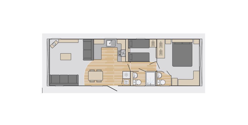 caravan's floorplan