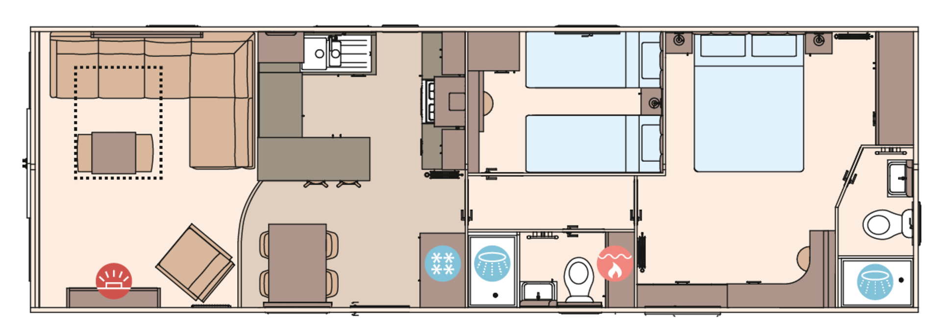 caravan's floorplan