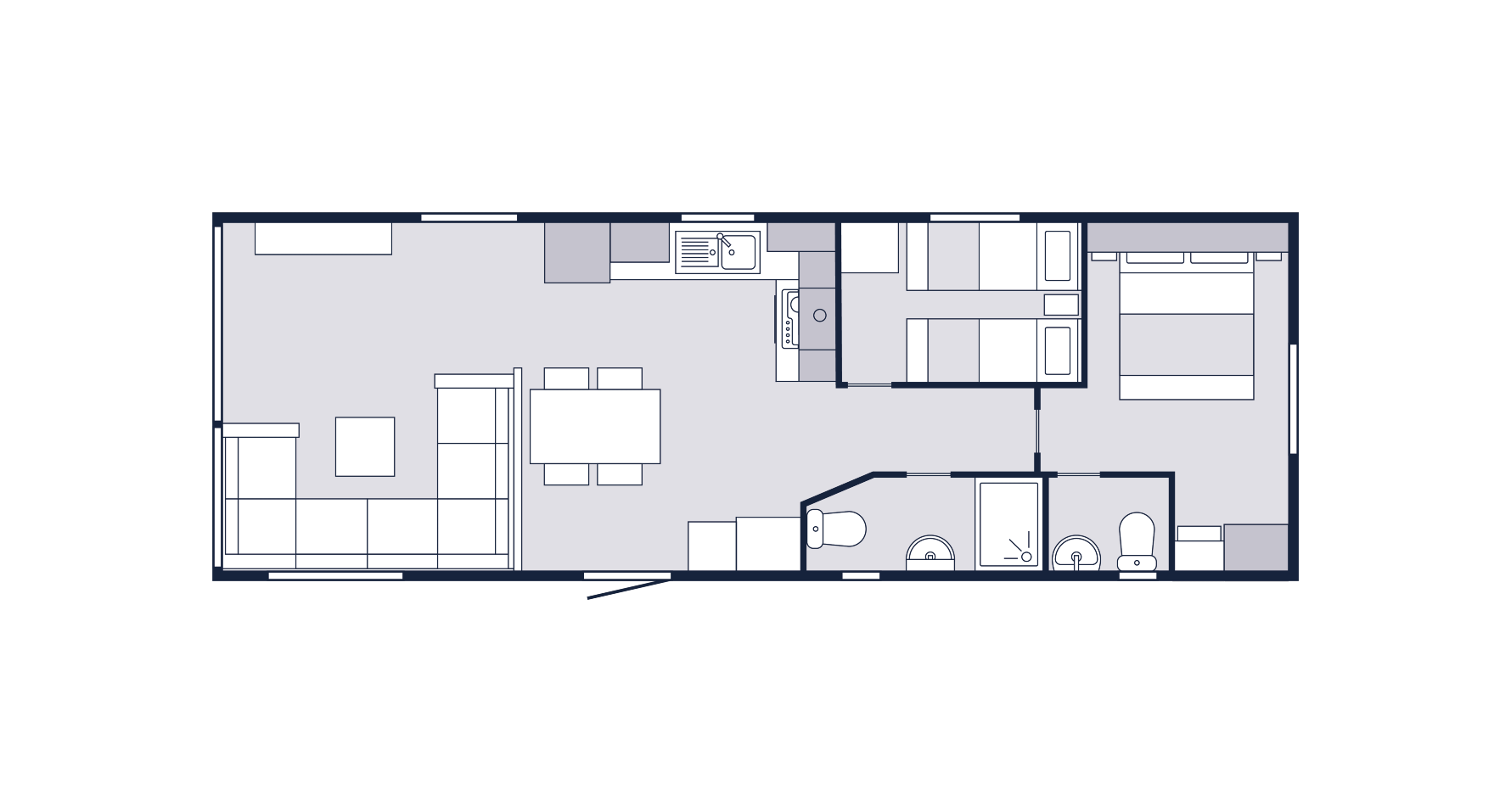 caravan's floorplan