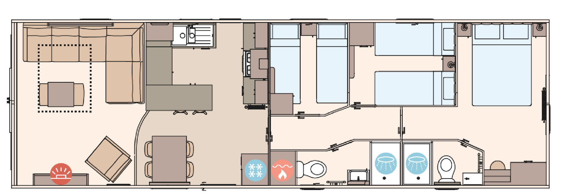 caravan's floorplan