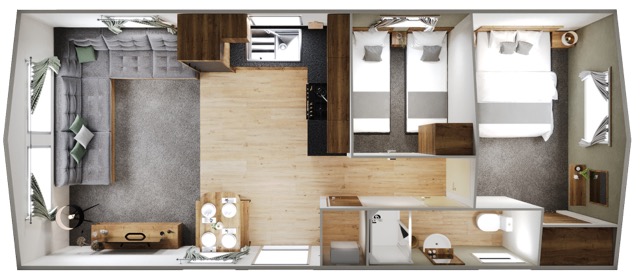 caravan's floorplan
