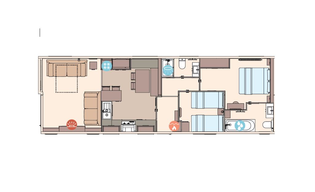 caravan's floorplan