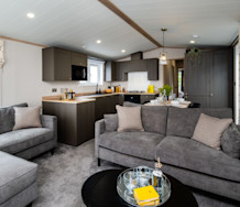 Victory Davenport lounge to kitchen view