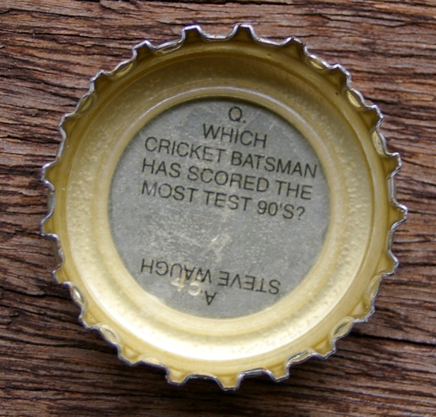 A beer cap showing a question