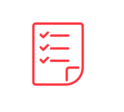 Service highlight icons for Document and draft report outlining key observations