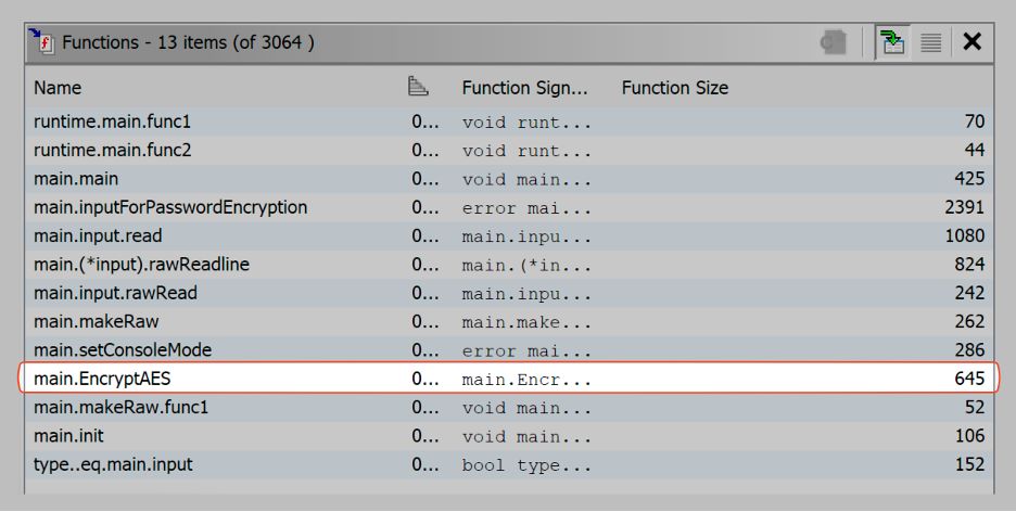 During the deeper dive within the Decompile window on Ghidra, it was observed that a crucial memory location (DAT_00585430) was being actively loaded immediately prior to the invocation of the crypto/aes.NewCipher(key) function. This particular sequence suggests that the memory location DAT_00585430 likely holds the cryptographic key that is subsequently utilized by the crypto/aes.NewCipher(key) function to initialize a new AES cipher instance.