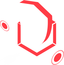 Badge representing security within an impossible geometric shape