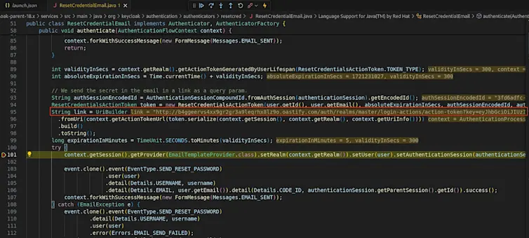 This allows us to inspect the generated URL, as shown in the screenshot, where the manipulated Burp Collaborator address is visible, confirming the vulnerability.