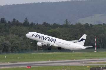 Finnair airplane at the airport