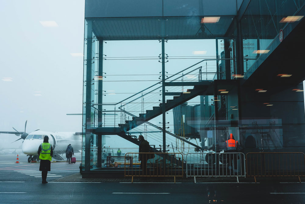 At the airport