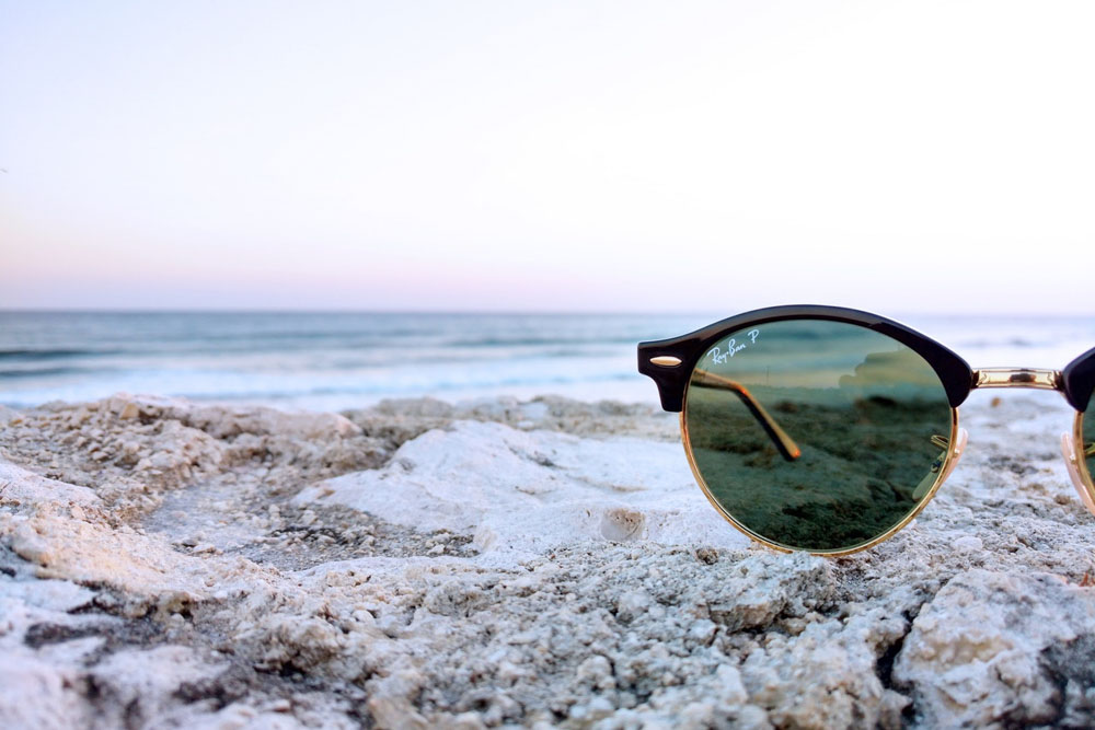 Sunglasses on the beach