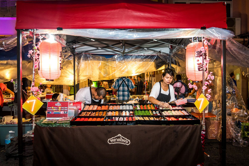 Sushi vendor in Phuket, Thailand