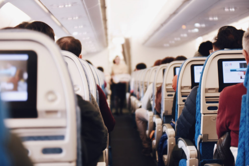 Airplane seats in Economy