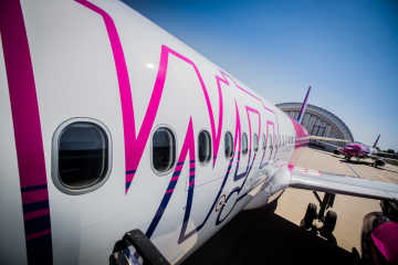 Wizz Air aircraft up close