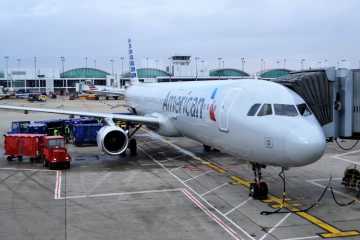 American Airlines airplane at the airport