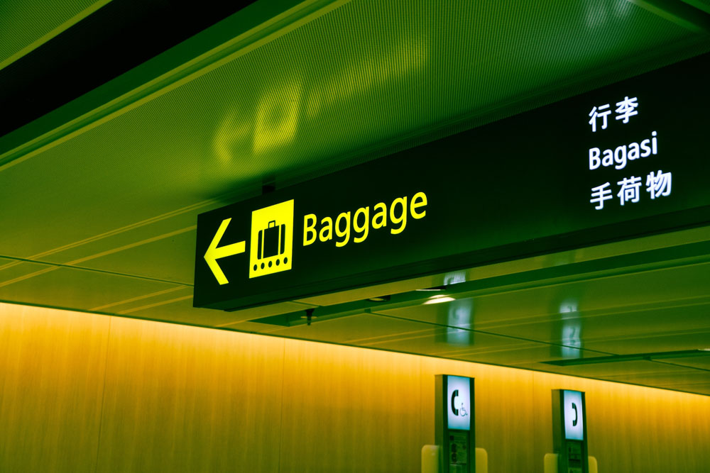 Baggage sign