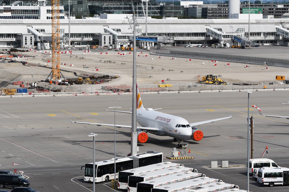 Germanwings airplane on the tarmac