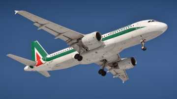 Alitalia airplane in the air