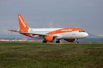 easyJet airplane about to depart