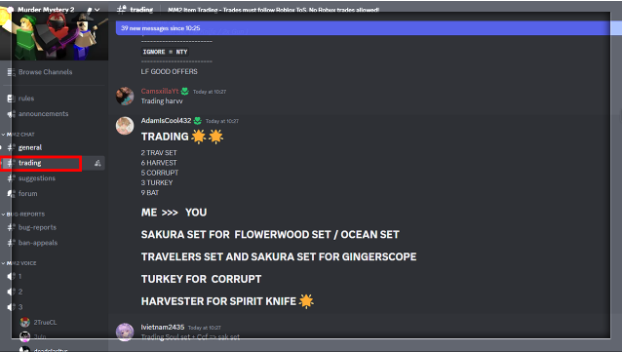 Discord MM2 trading