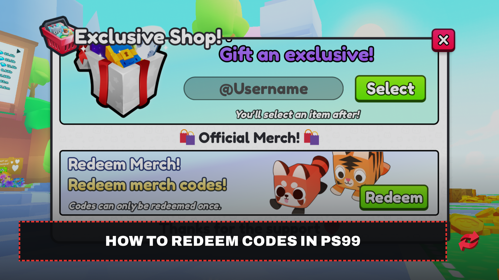 PS99 Merch Redemption Window