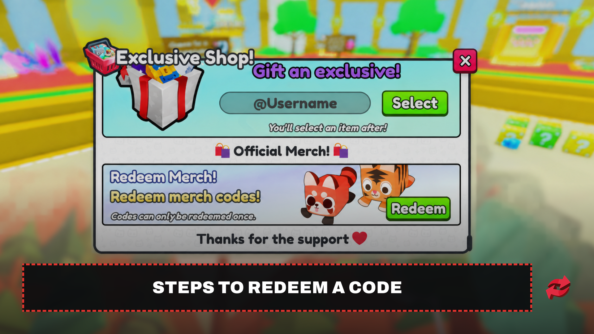 Steps to Redeem a Code