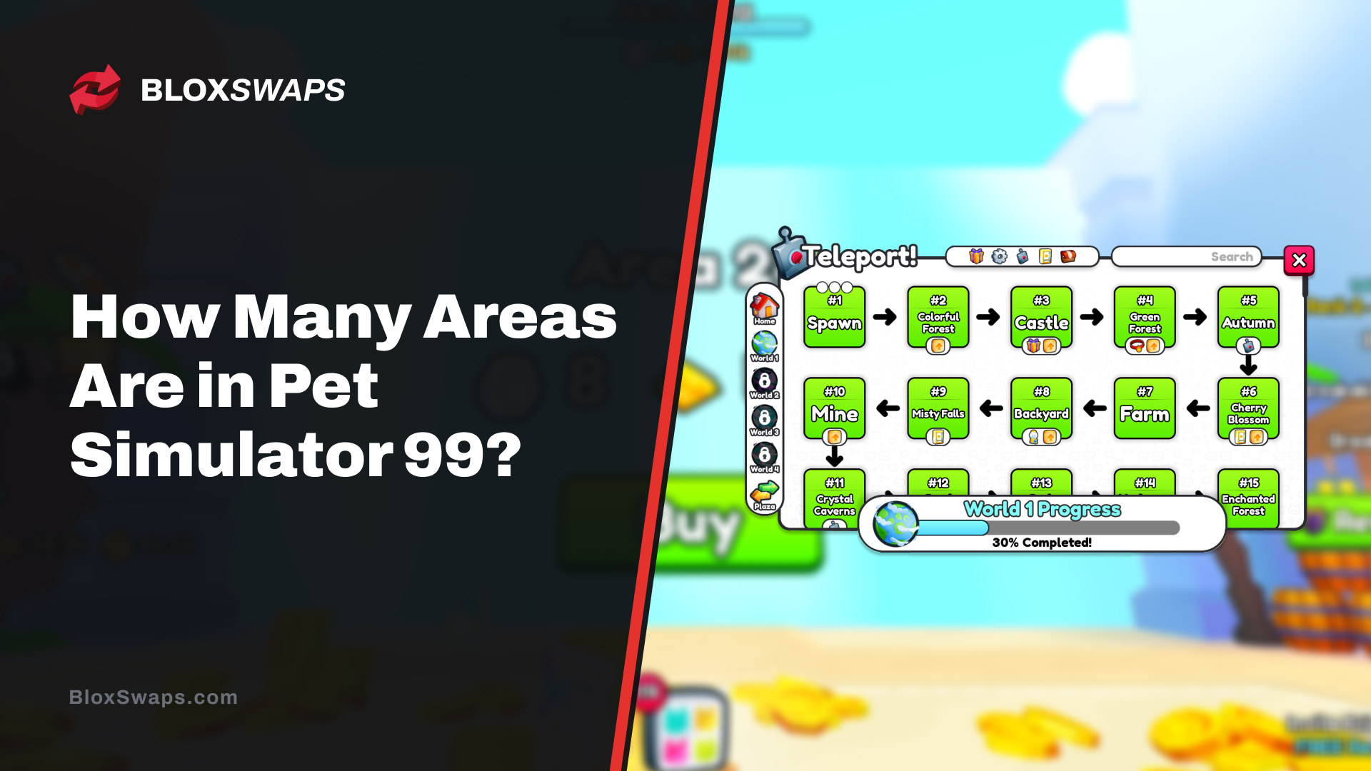 How Many Areas Are in Pet Simulator 99