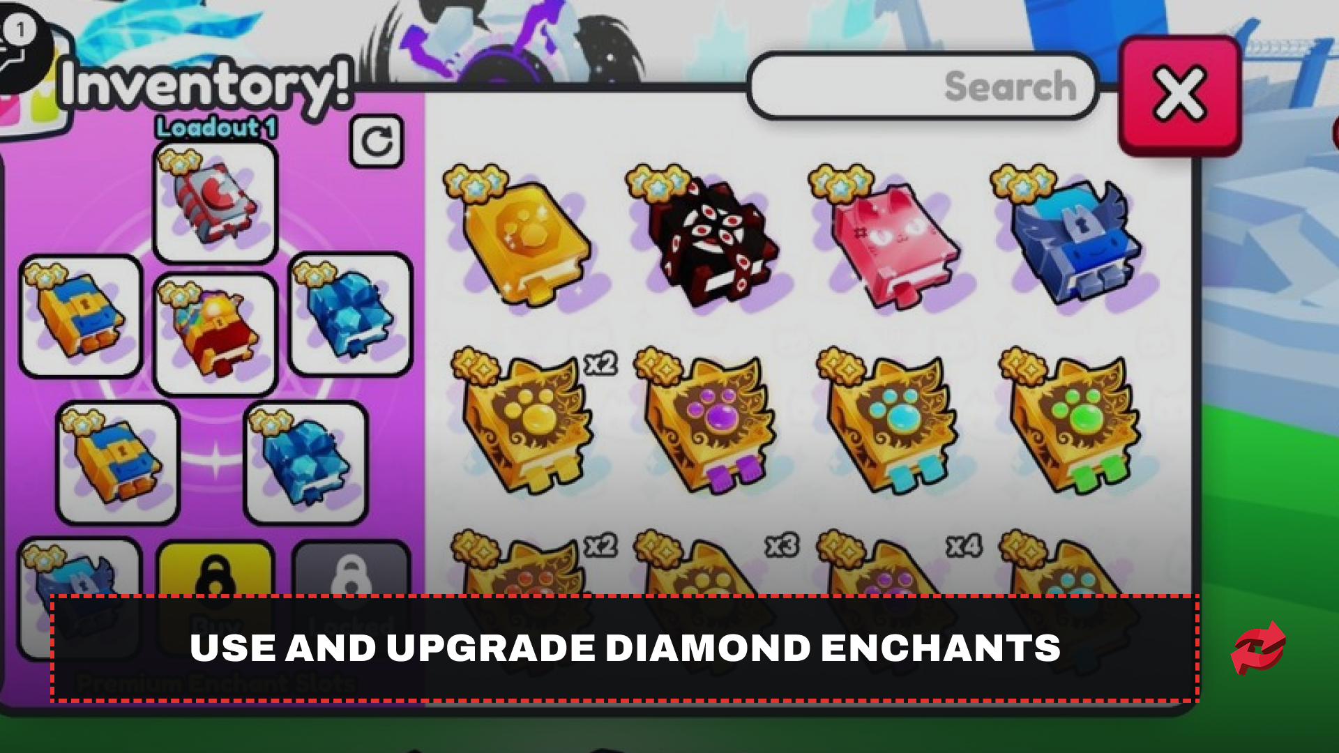 Use and Upgrade Diamond Enchants