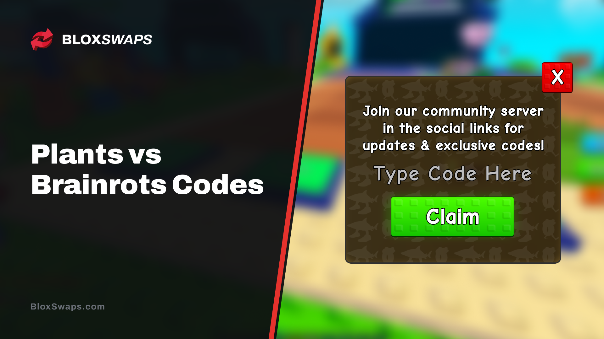 Plants vs Brainrots Codes