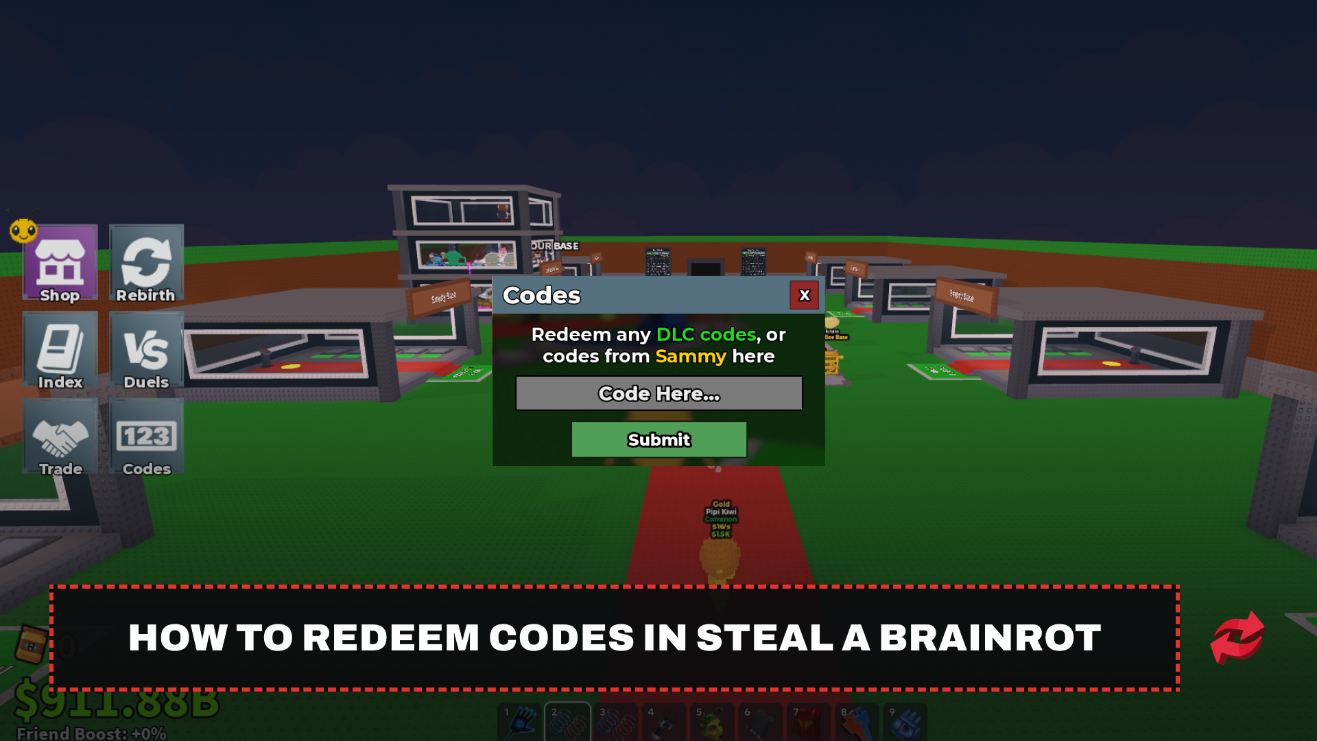 Steal a Brainrot Code Redemption Window