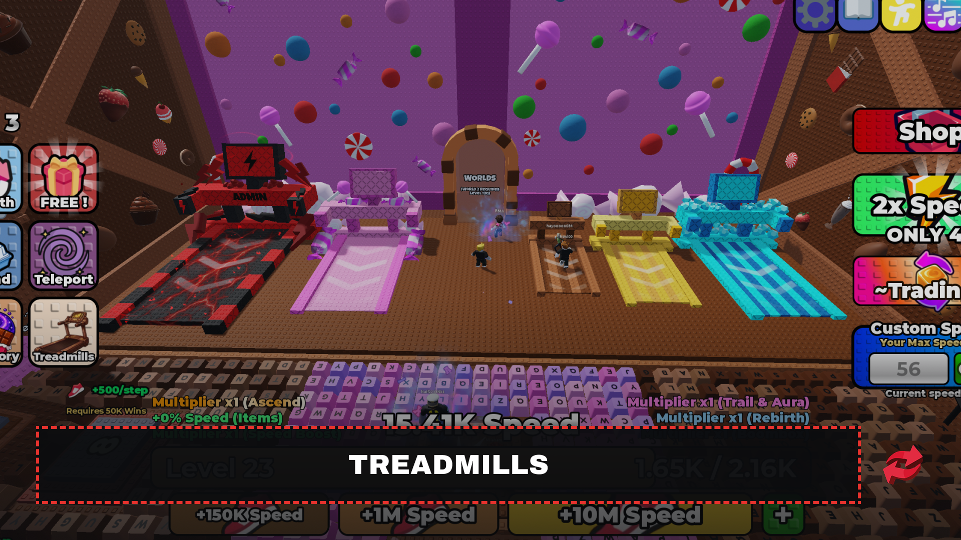 +1 Speed Keyboard Escape Treadmills
