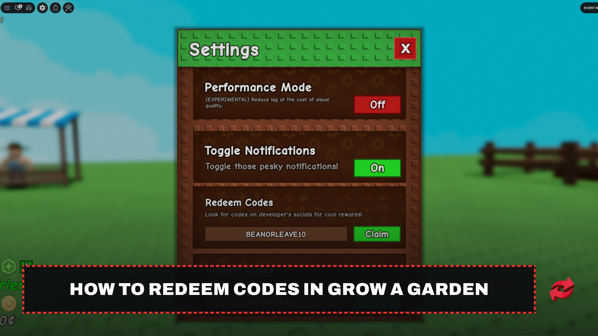 How to Redeem Codes in Grow a Garden
