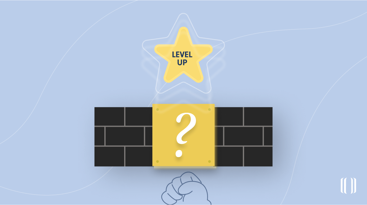 A level-up graphic