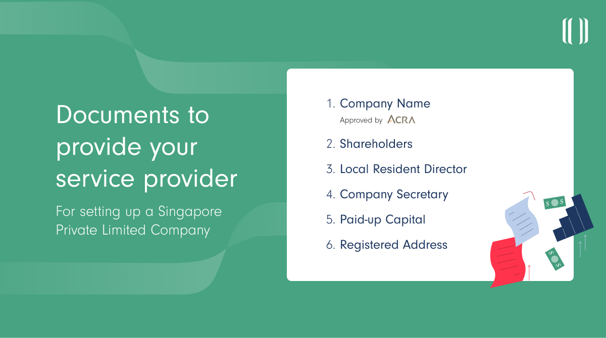 IMAGE: Documents for company registration in Singapore