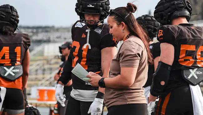 Alicia Gladue finding her coaching path through CFL Women in Football Program