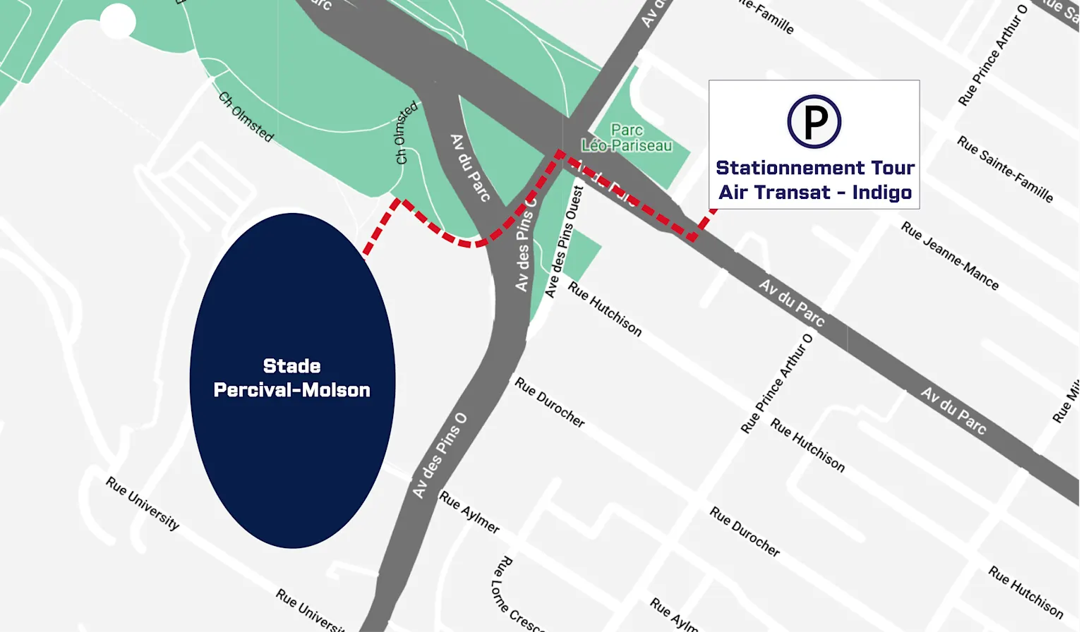 Stationnement - Tour Air Transat