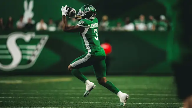 Johnson is Roughriders’ all-time 14-game receptions leader
