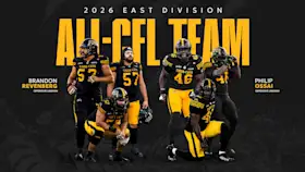 Revenberg and Ossai Earn East Division All-CFL Honours