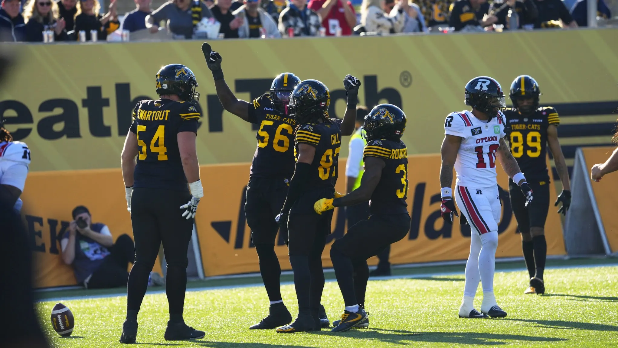 Tiger-Cats force four turnovers, down REDBLACKS in regular season finale