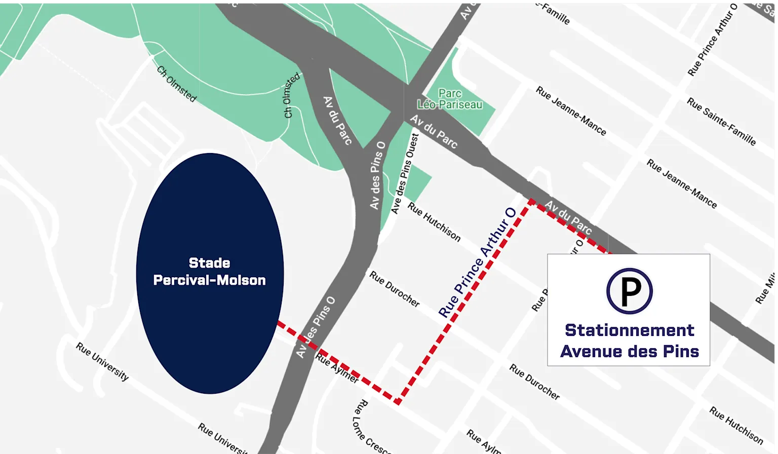 Stationnement - Avenue du Parc