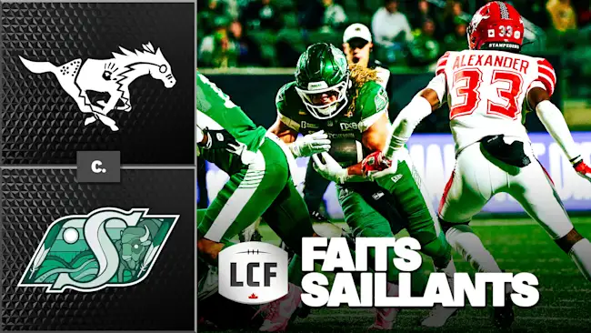 Semaine 18 : Calgary 37, Saskatchewan 31