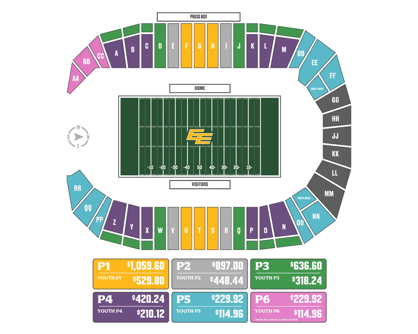 EE 2027 Seating Price Map