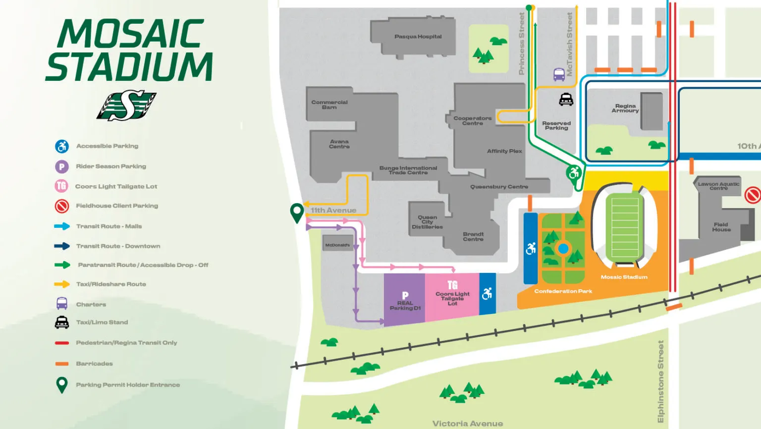 Game Day Parking & Map