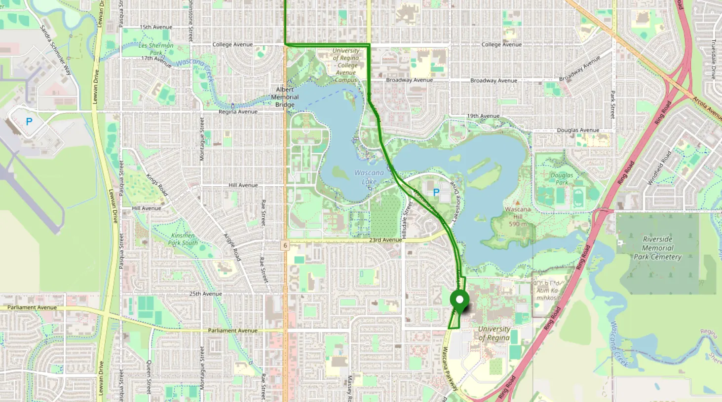 University of Regina Map