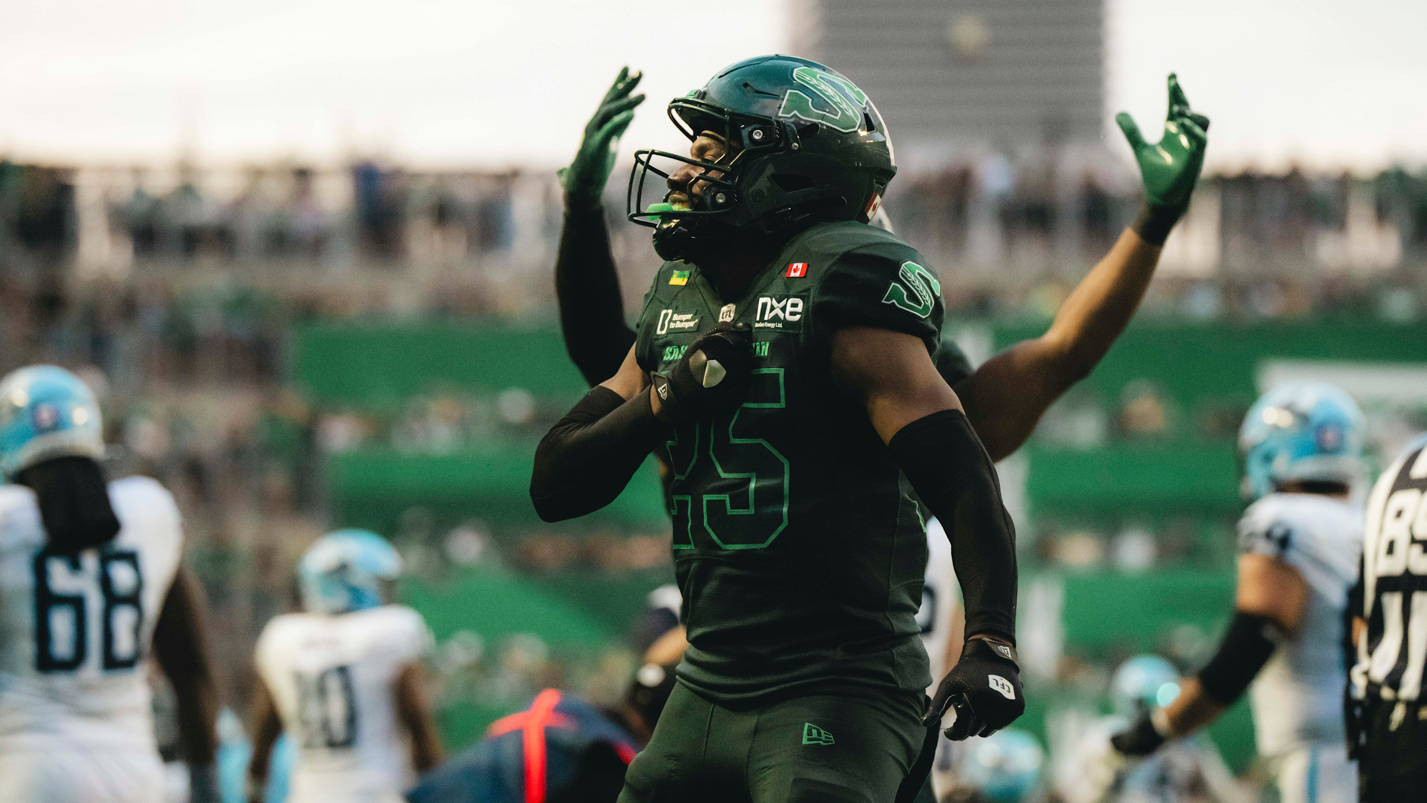 Nelson Lokombo pirated pigskin during Roughriders’ comeback 