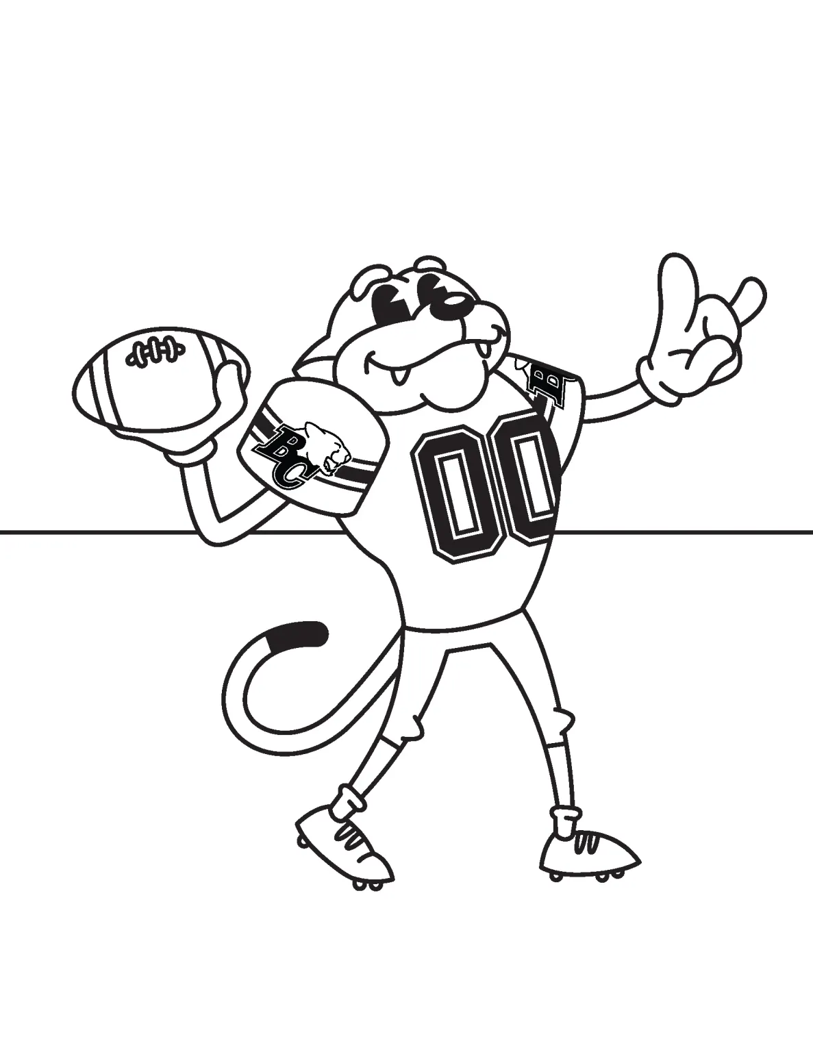 BC Lions Colouring Sheet - Image 3