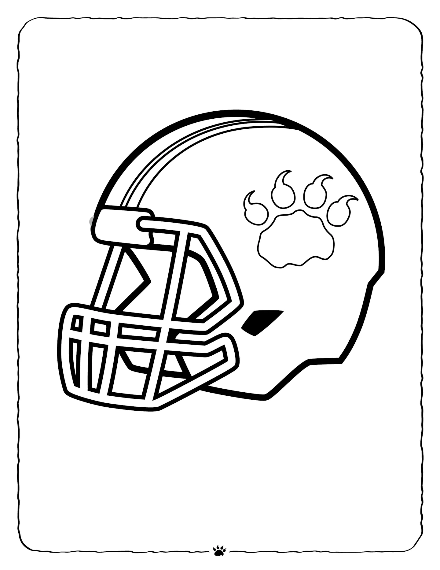 BC Lions Colouring Sheet - Helmet 2