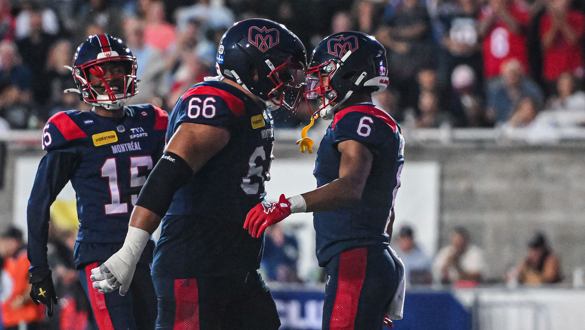 Les Alouettes rabrouent le ROUGE et NOIR 46-16